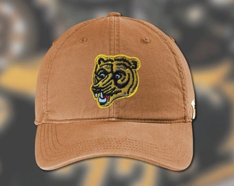 Boston Bruins Hat, Blades the Bruin Mascot Cap, Carhartt Velcro Strap Cap, Hockey Gift, Fear the Bear, Gift for Dad