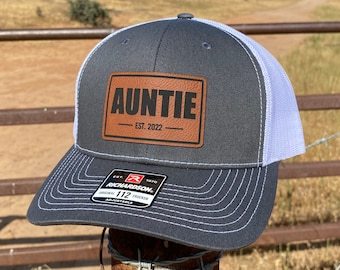 Auntie Leatherette Patch Hat - Aunt Cap - Richardson 112 - Personalize It