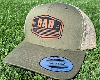 Dad Patch Hat, Personalized Dad Est Hat, Dad Birthday Gifts, New Dad Pregnancy Announcement, Fathers Day 2024, Dad Snapback Trucker Cap,