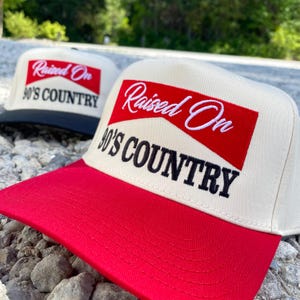 Raised on 90's Country Music Hat, Country hat, Western Music Cap
