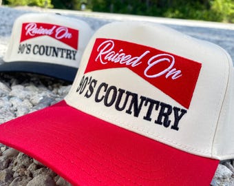Criado en los 90 Country Trucker Hat, gorra vaquera vintage, estilo música sureña