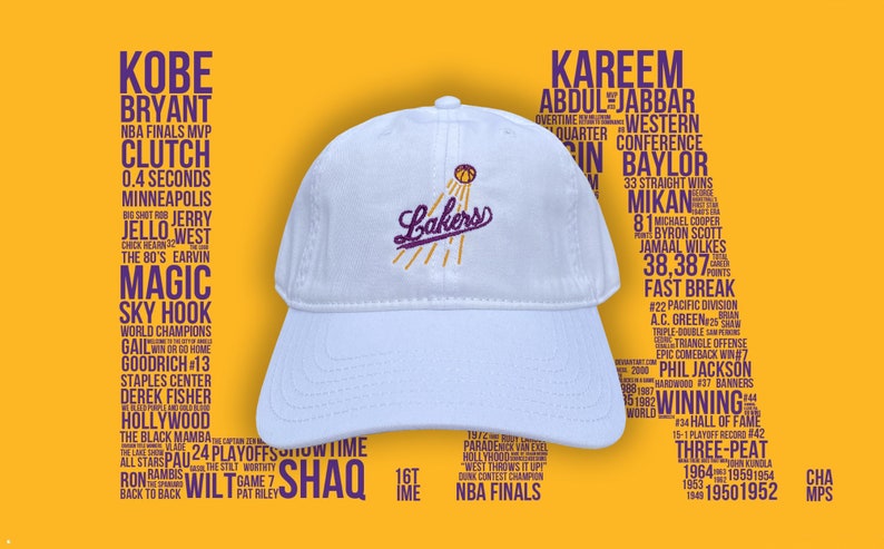 Los Angeles Lakers Dad Hat | Etsy
