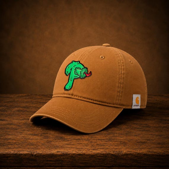 Philly Phanatic P Carhartt Hat, Gift for Him, Phanatic Mascot P, MLB Mascot Hat, Philadelphia Phillies Cap, The Fightin' Phils