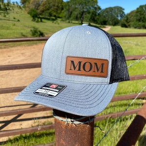 Mom Patch Hat,  Leatherette Patch Cap, Best Mom Ever, Gift for Mom, Mothers Day Present, Mommy Snapback, New Mom Trucker Hat, #1 Mom
