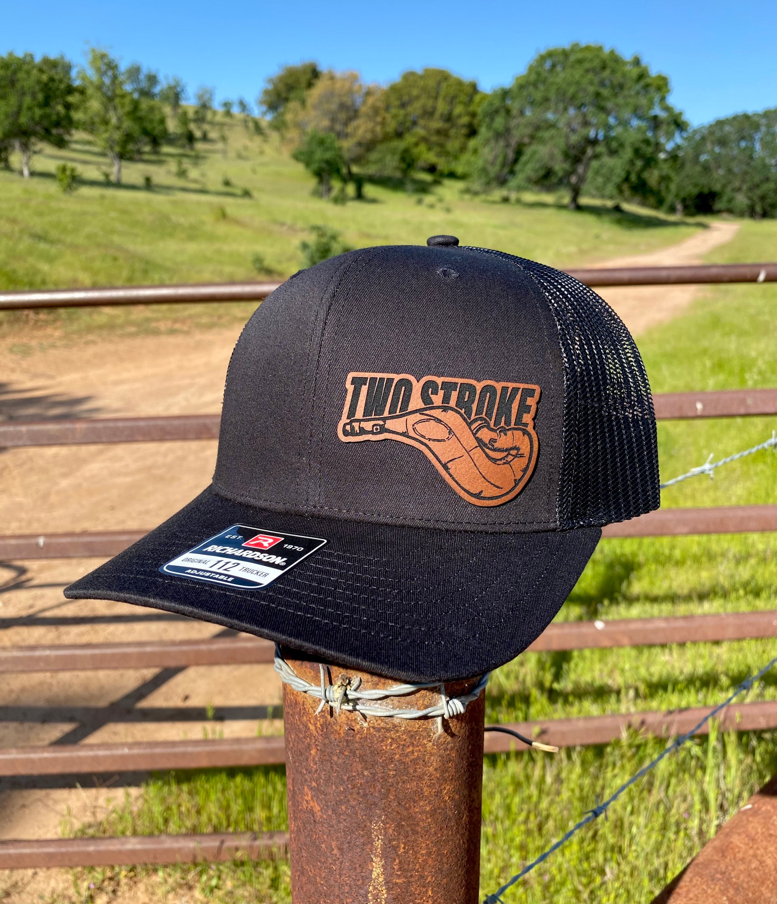2 Stroke Motocross Hat V2- Leather Patch Hat - Richardson 
