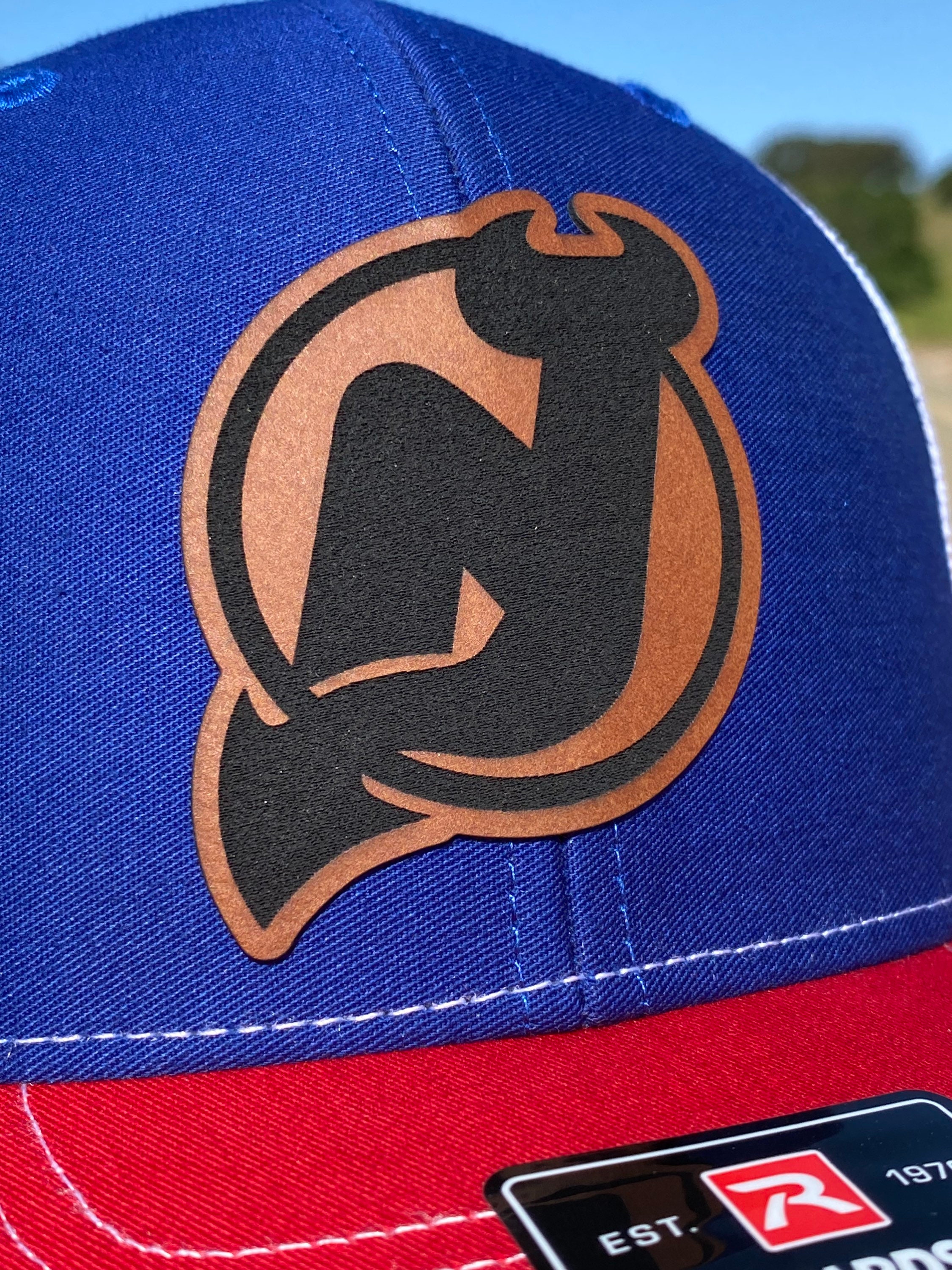 New Jersey Devils Patch Hat Leatherette Richardson 112 Cap 