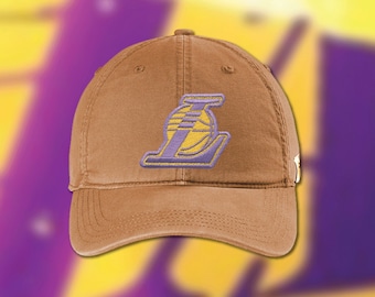 Los Angeles Lakers Carhartt Hat, LA Lakers L Logo Cap, NBA Finals Champions, Lebron James Carhartt Dad Hat, Gift for Lakers Fan, Kobe Bryant