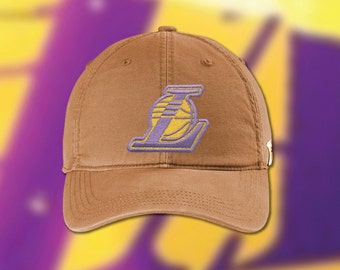 Los Angeles Lakers Carhartt Hat, LA Lakers L Logo Cap, NBA Finals Champions, Lebron James Carhartt Dad Hat, Gift for Lakers Fan, Kobe Bryant