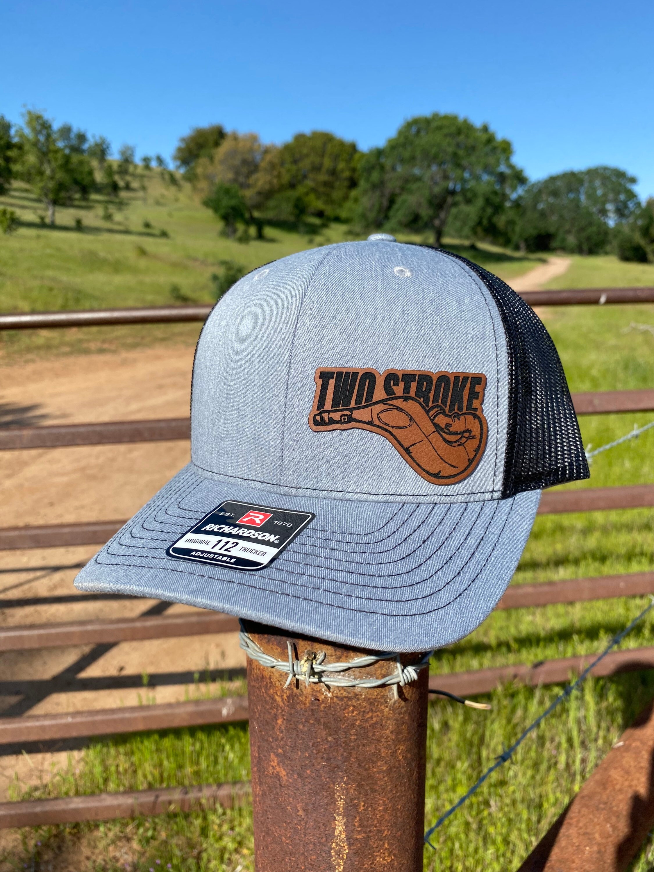 Yamaha Retro Vintage Style 70s Racing Logo MX SX Biker Richardson 112 Hat Cap 2 Stroke Motocross Hat V2- Leather Patch Hat - Richardson  main image 4