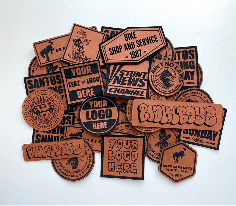 Custom Laserable Leatherette Patches – Personalized Name or Logo bild 1