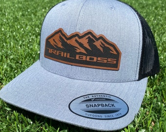 Trail Boss 'Mountains' Leatherette Snapback Hat - Richardson 112
