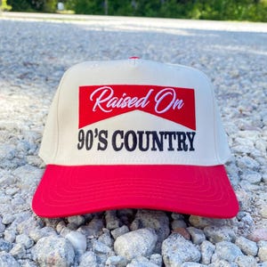 Raised on 90's Country Music Hat, Country hat, Western Music Cap