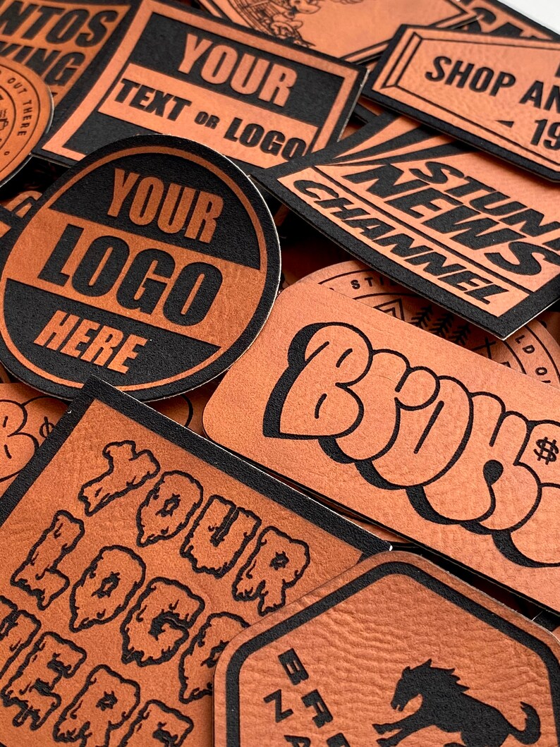 Custom Laserable Leatherette Patches – Personalized Name or Logo bild 2