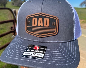 Dad Patch Hat, Personalized Dad Est Hat, Dad Birthday Gifts, New Dad Pregnancy Announcement, Fathers Day 2024, Dad Snapback Trucker Cap,