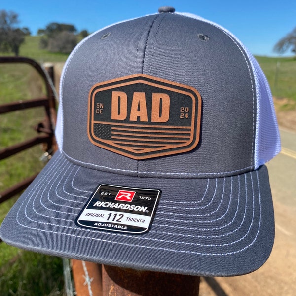 Dad Patch Hat, Personalized Dad Est Hat, Dad Birthday Gifts, New Dad Pregnancy Announcement, Fathers Day 2024, Dad Snapback Trucker Cap,