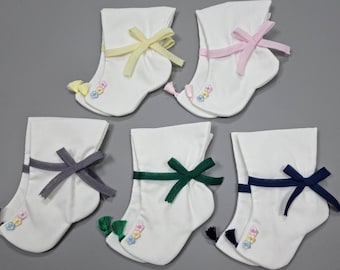Hanbok Socks for Girl Boy Baby Korea Traditional Clothing Dol 1 Age First Birthday Party 100 days Celebration ribbon Cotton