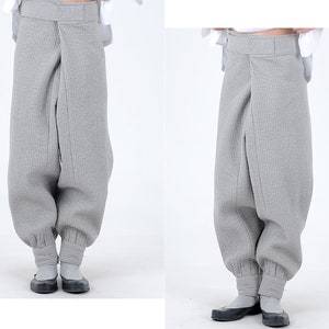 Modern Hanbok PANTS Men's High Quality Cotton 30's Quilted Winter Pants Monk Grey 1144 Large Size