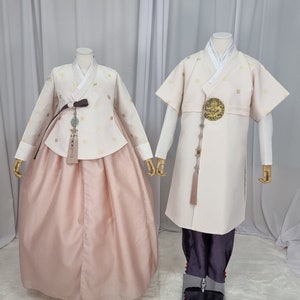 Couple Hanbok Woman Hanbok  Dress Man Hanbok Korea Traditional Clothes Set Wedding Ceremony Custom Queen King Order CUSTOM-MADE DDA204