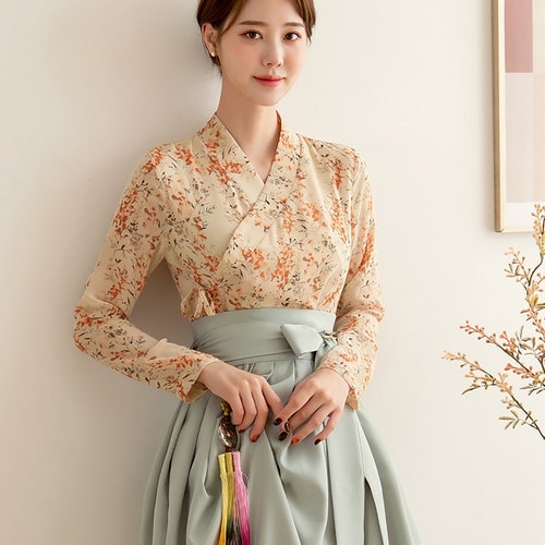 Modern Hanbok Korea Dress Women's Female Girl Junior Daily Etsy