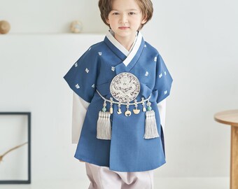 Hanbok Boy Baby Korea Traditional Clothing Set First Birthday Celebration Party 100th Birth Celebration 1 - 12 years Navy Hanbok 왕세자 한복