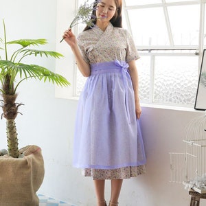 Hanbok Woman Cover Rap Skirt Chima Korea Modernized Daily - Etsy