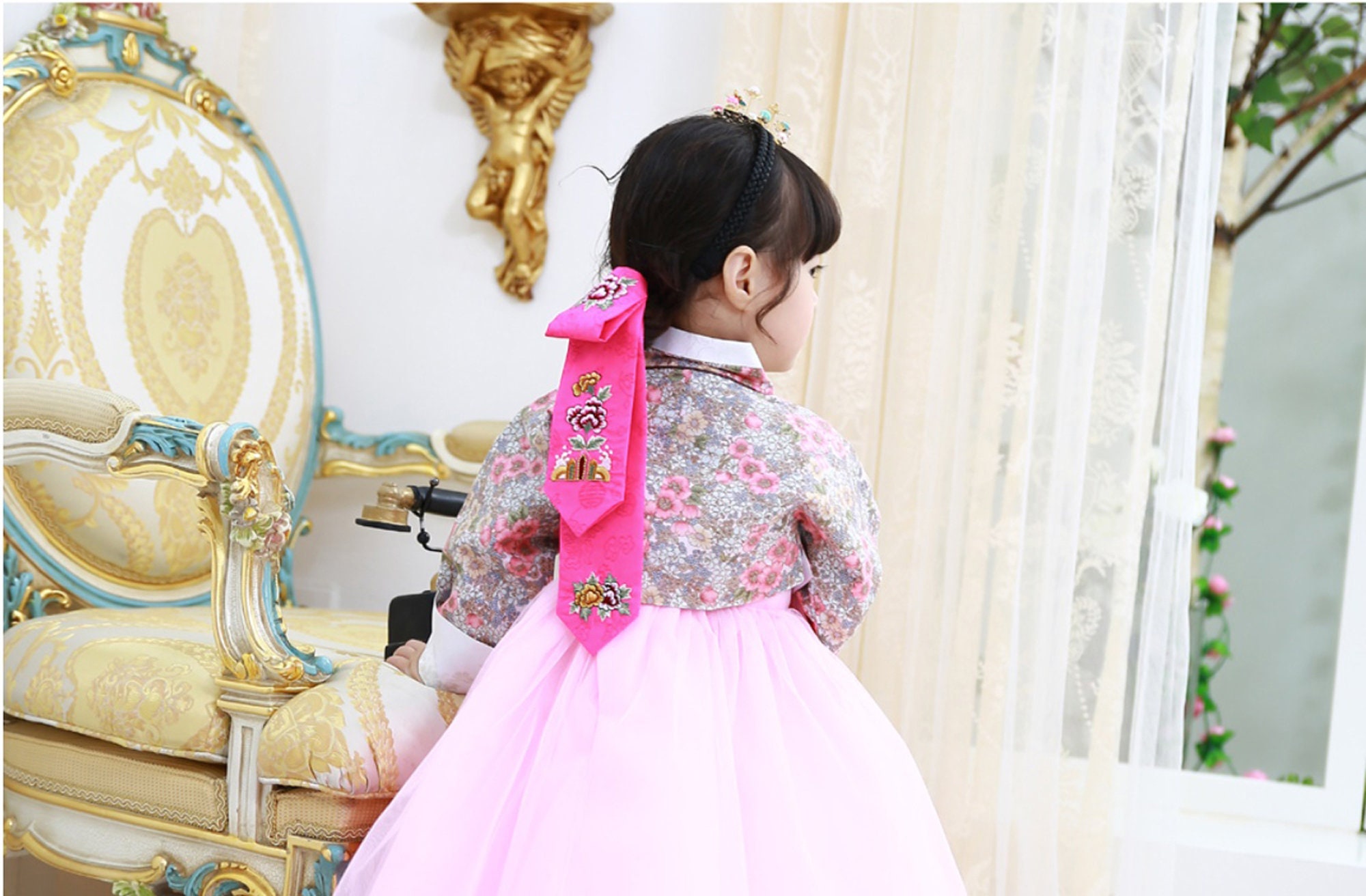 Hairband Accessory Korean Traditional Hanbok New Year Party Baby Toddler Girl 