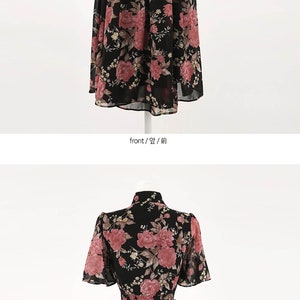 Women's Modern Hanbok Dress Summer Rose Wine Wrapped Skirt - Etsy