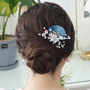 Woman Hanbok Dress Hairpin Accessory Ornament Chignon Pin Wedding Ceremony Woman Korea Traditional Clothing First Birthday Party 12cm MG12