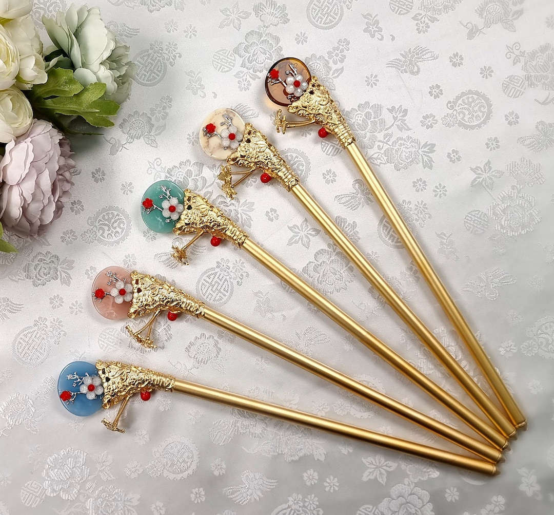 Women Korean Traditional Hair Pin Binyeo Stick Accessory Female Hanbok