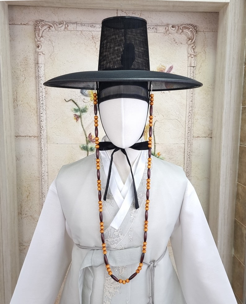 Hanbok Gat Strap Man Boy Traditional Hat Accessory Wood Etsy