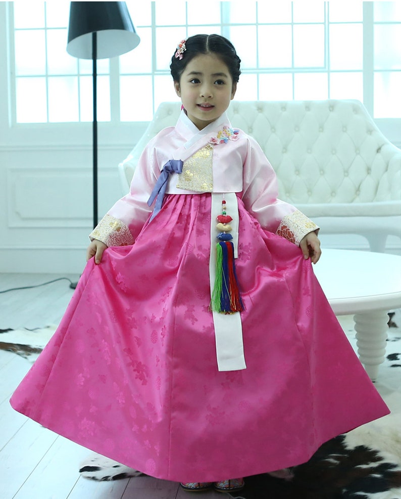 Girl Hanbok Dress Baby Korea Traditional Clothing 1-8 Ages Kid | Etsy