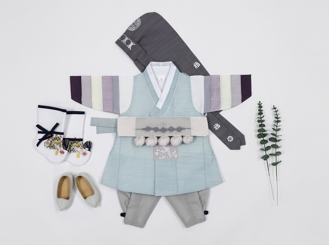Hanbok Boy Baby Korea Traditional Clothing Set First Birthday Etsy Australia