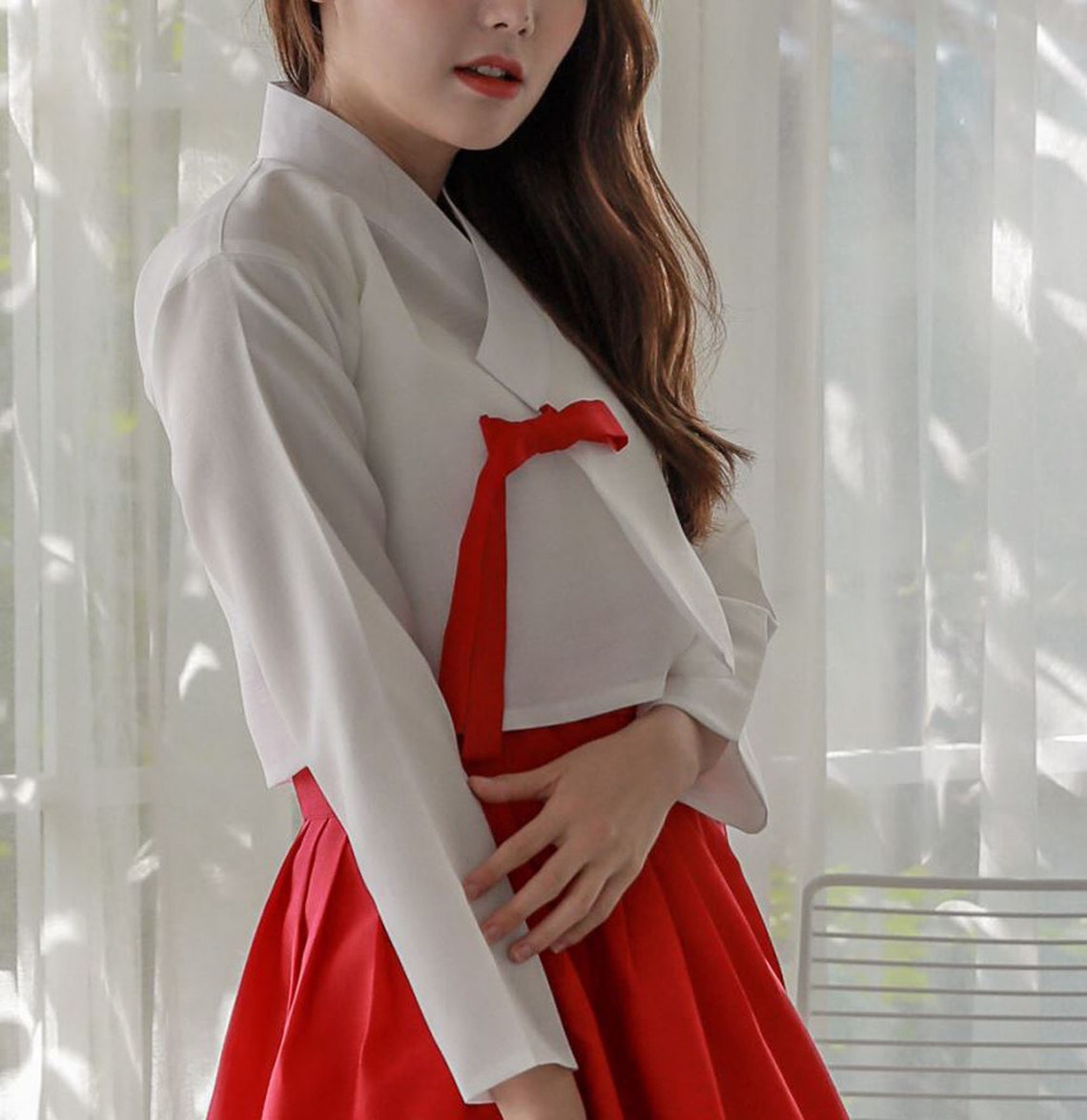 Hanbok Jacket Jeogori Korean Long Sleeve Traditional Casual Etsy