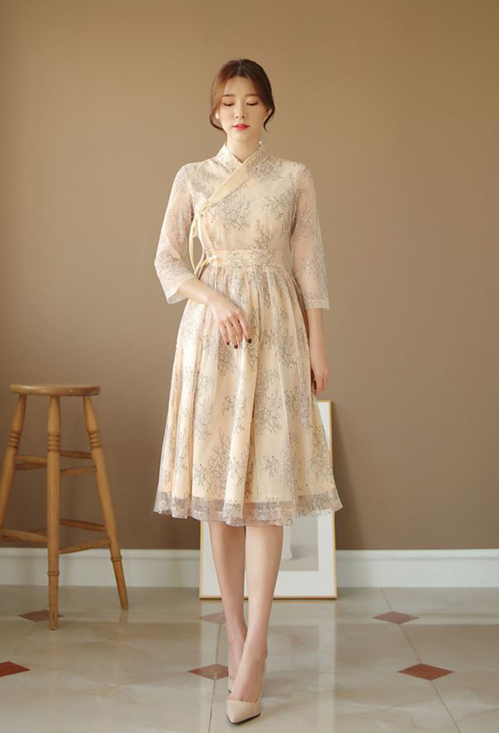 Modern Hanbok Korea Dress Women's Female Girl Junior Daily Etsy