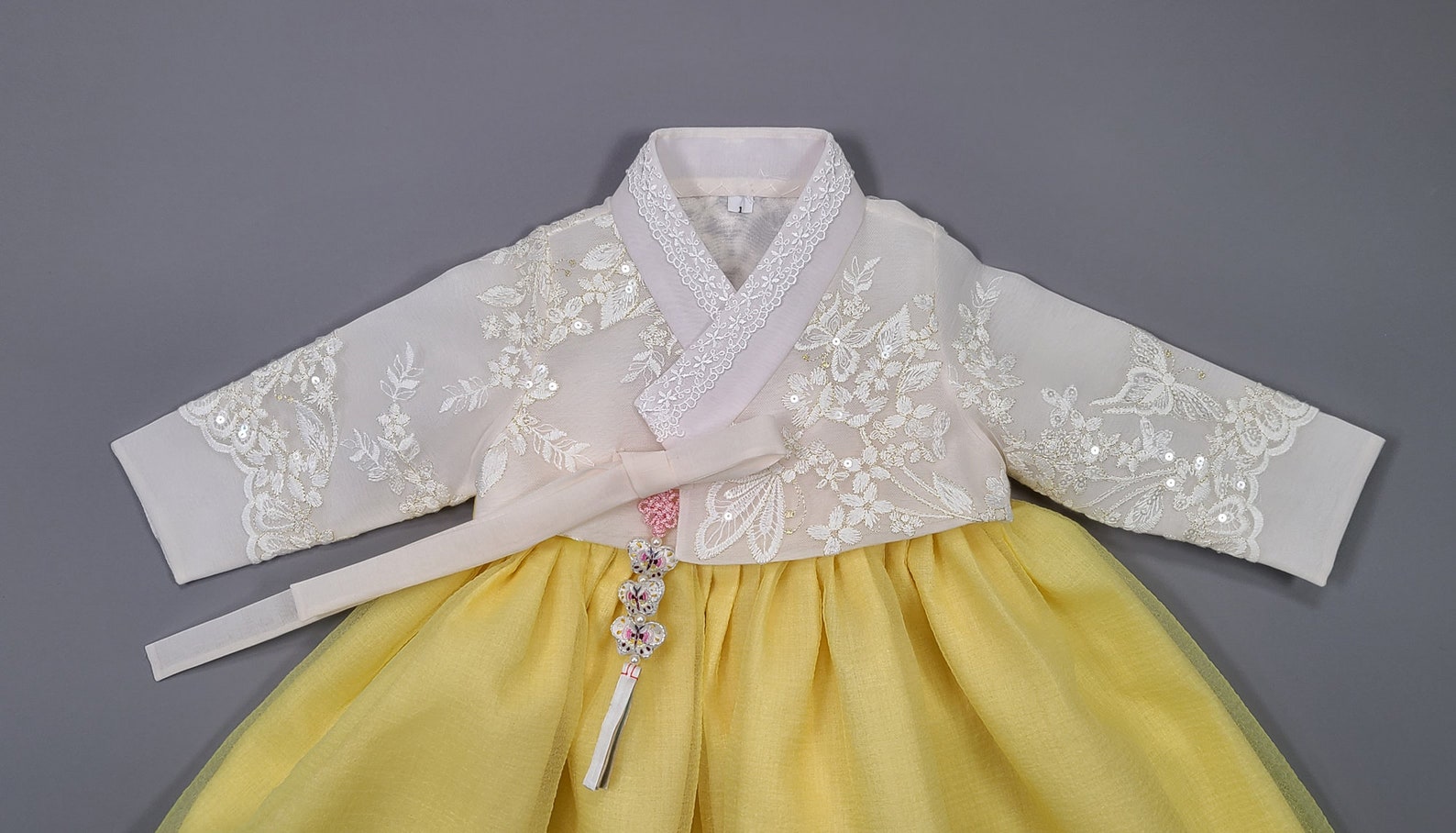 Baby Yellow Hanbok Dress Korean Traditional First Birthday | Etsy