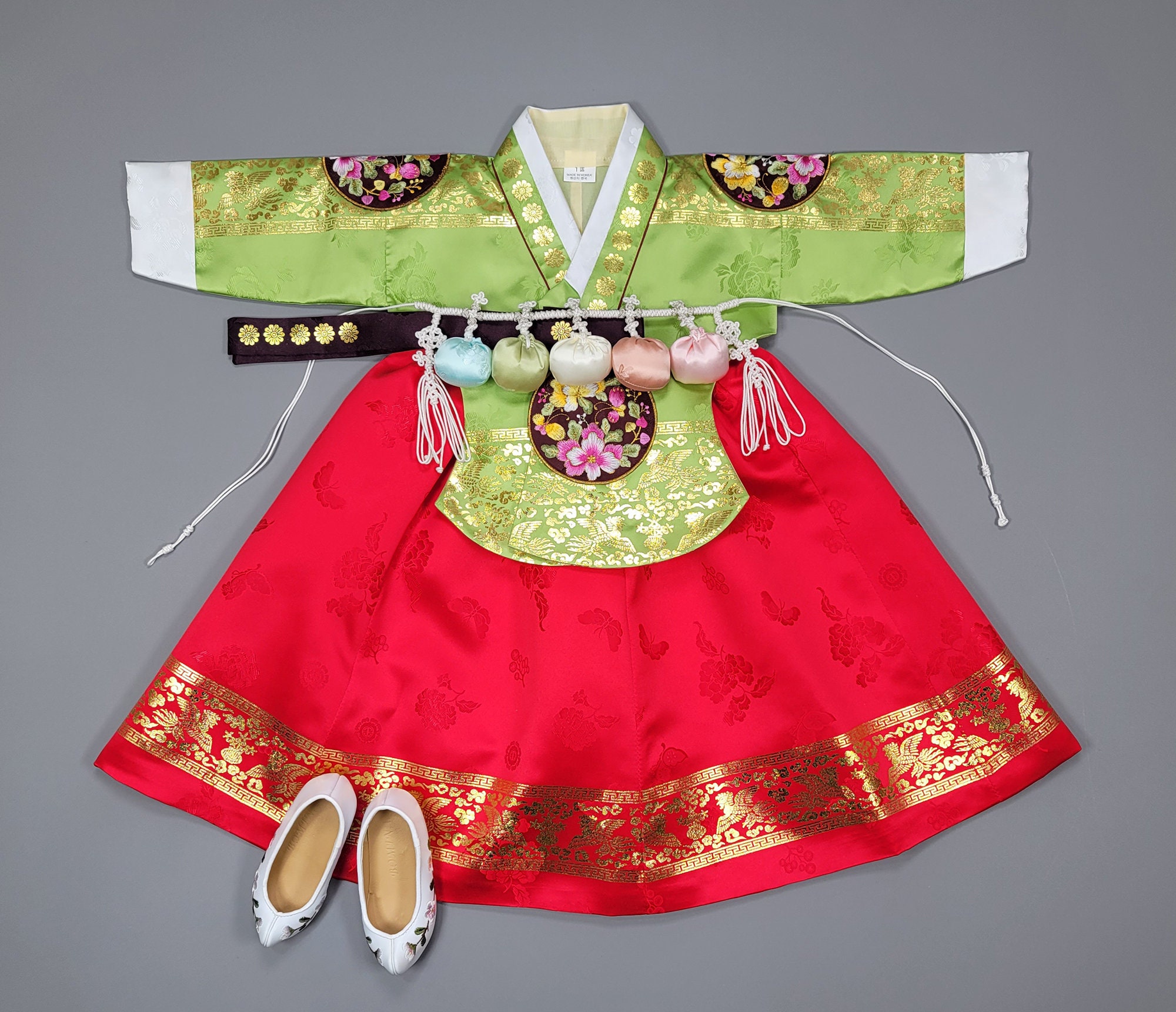 Hanbok Korean Traditional Dress Women's High-end Floral Long-sleeved  Genuine Court Long Dress Shooting Photo Fugitive Princess - AliExpress
