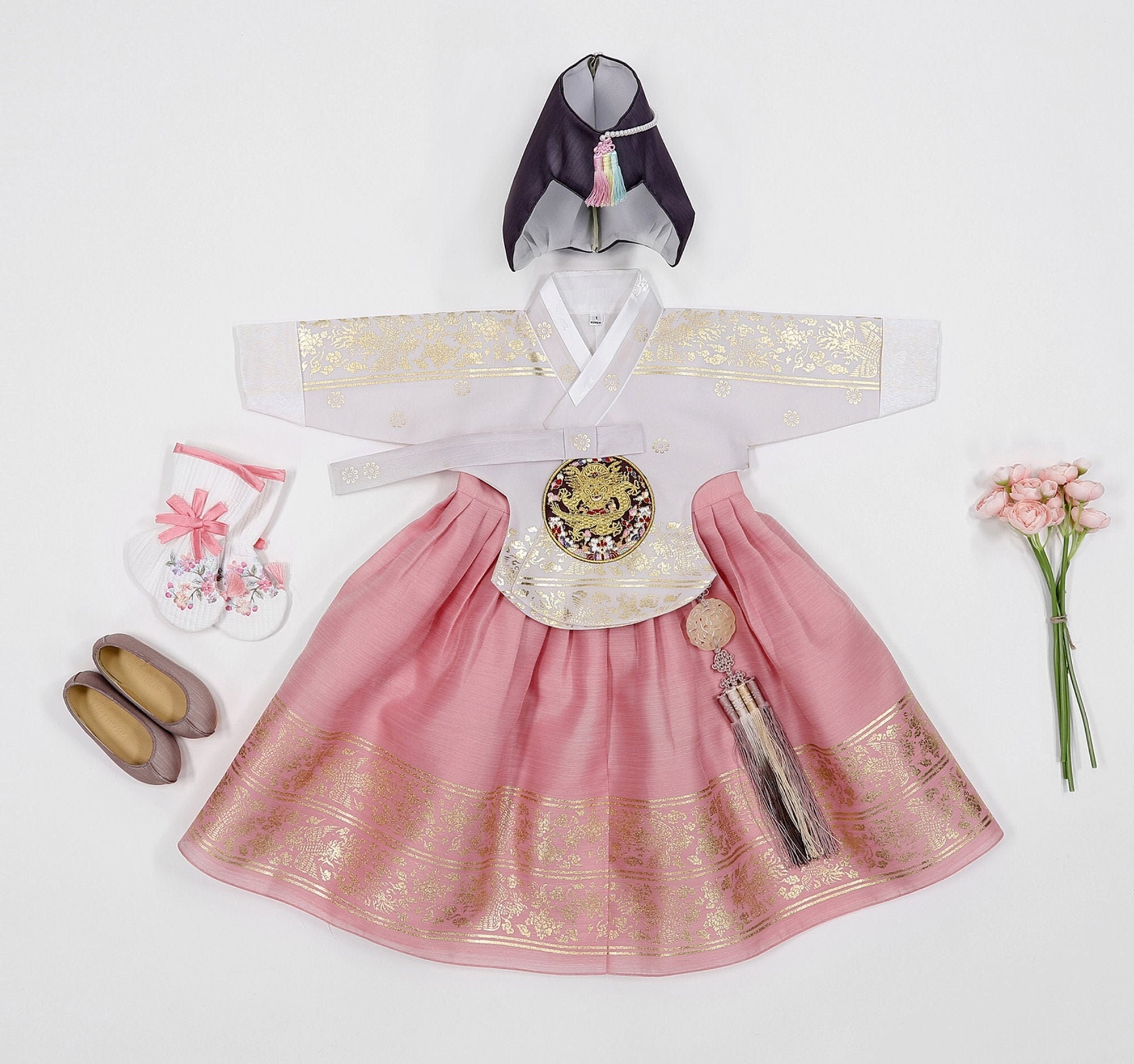 HANBOK Dolbok 1st birthday Korean traditional Korea Ethnic Dress Baby Girl 3042 