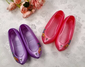 Korean Hanbok Shoes Baby Girls Dress Shoes First Birthday Dol Party Celebrations Rubber Shoes Easy Relaxed