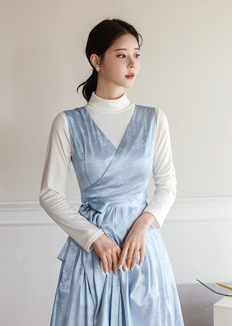 Modern Hanbok Korea Dress Women's Female Girl sales Junior Daily Party Dress Modernized Hanbok Dress Korea Dol Party Mom Hanbok Oriental Silk