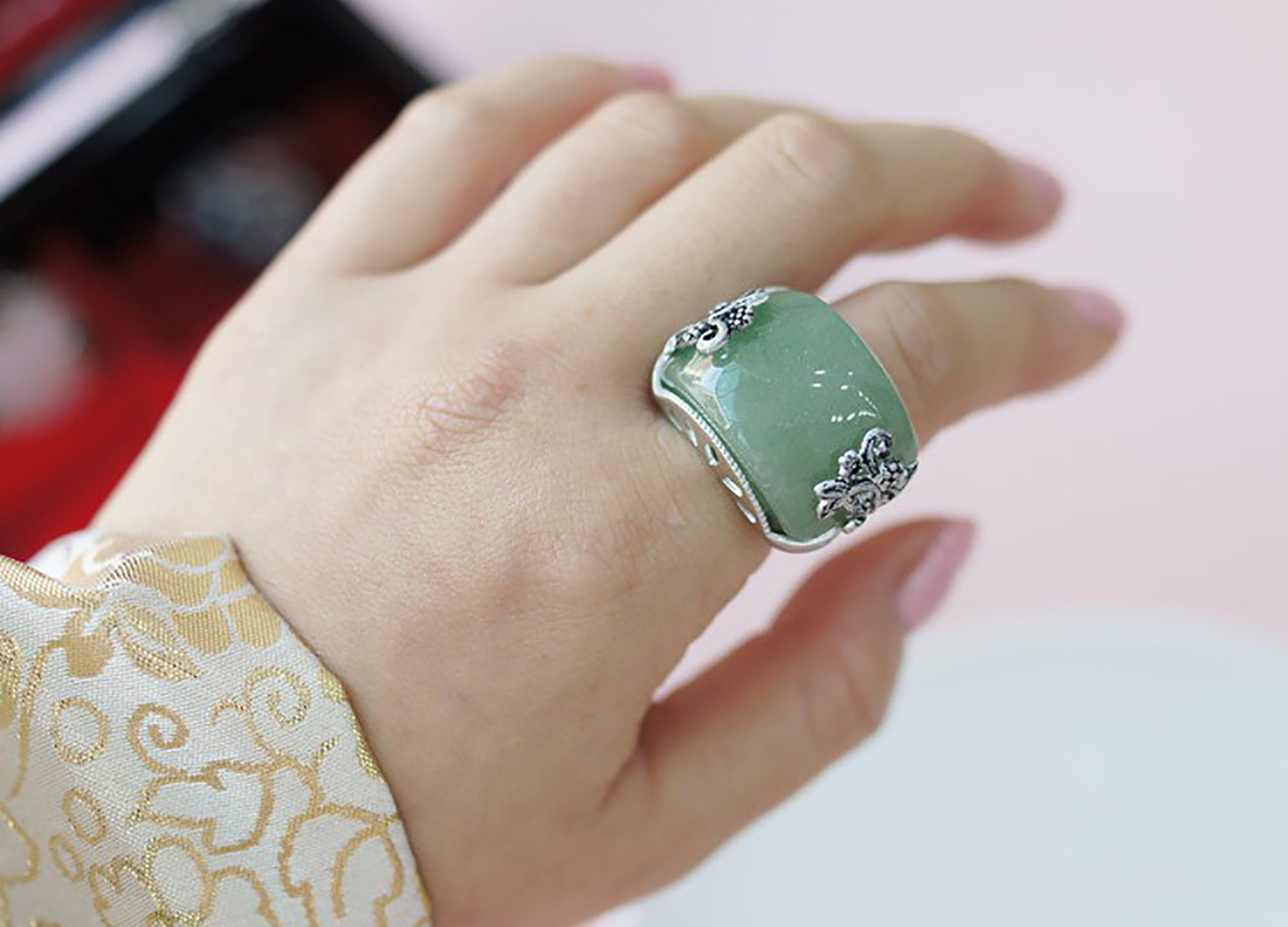 Anillos coreanos Hanbok hecho a mano anillo ajustable diseño Etsy Anillos coreanos Hanbok hecho a mano anillo ajustable diseño Etsy