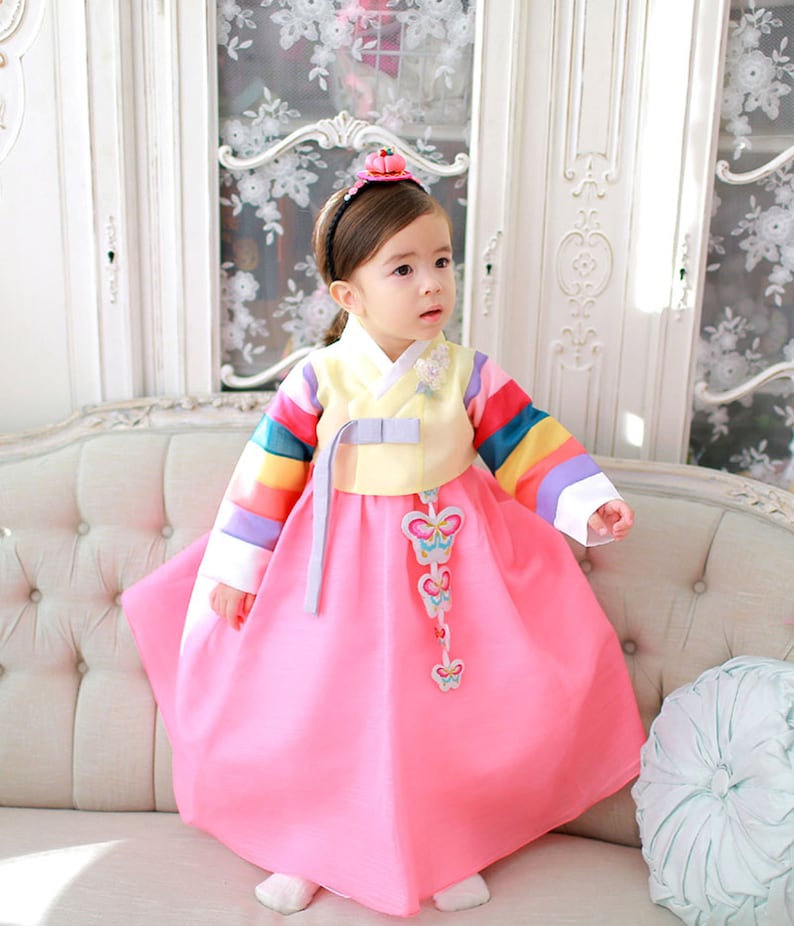 Hanbok Dress Girls Baby Korea Traditional Clothing 1-8 Ages | Etsy