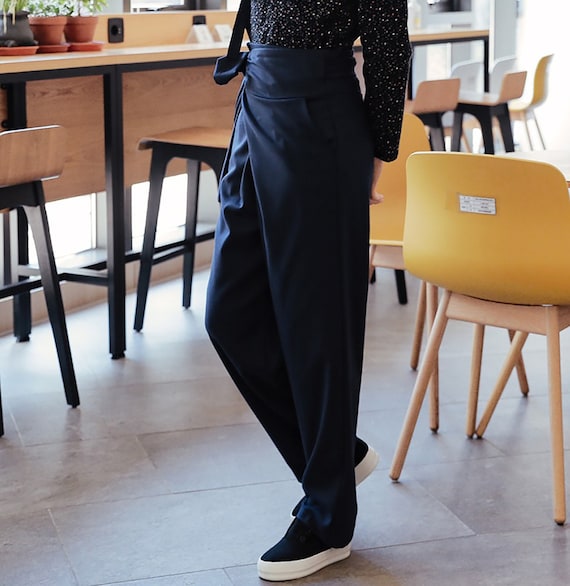 Korean Modern Hanbok Pants Daily Casual Pants Modernized Design Woman  Female Pants 