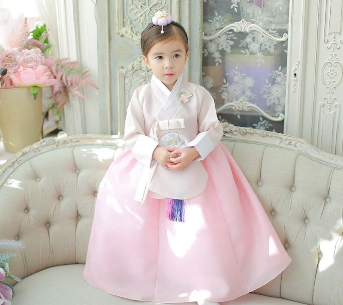 Hanbok Korea Girl's Baby Kid Traditional Dress 1st Etsy