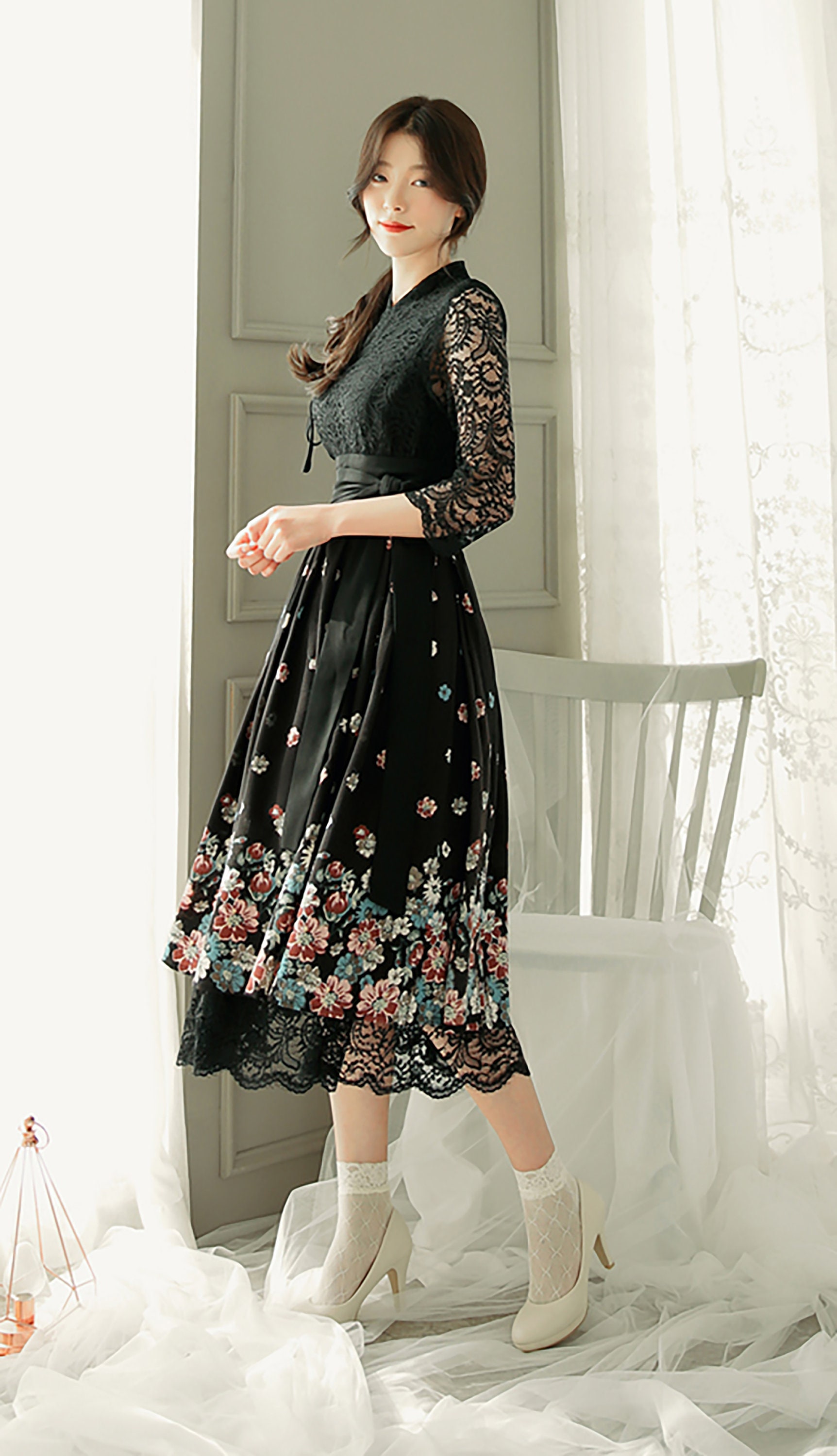 Modern Hanbok Dress Korean Dress Women Female Girl Junior Daily