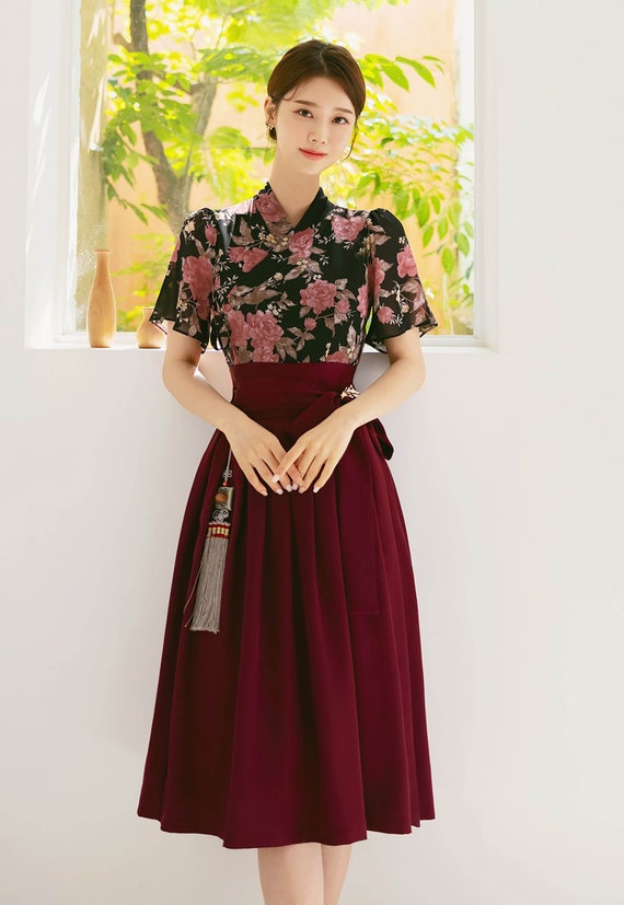 rose wine dress