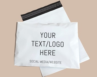 50-1000Pcs Custom White Poly Mailers Adhesive Self Sealing Custom Shipping Bags with Logo Custom Poly Mailers for Clothing