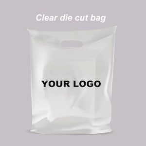 50-1000pcs Custom Clear Shopping Bags With Logo for Boutique - Etsy