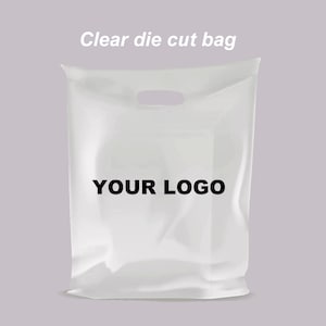 50-1000 pezzi di borse per la spesa trasparenti personalizzate con logo per boutique, borse regalo in plastica personalizzate con logo, borse per merchandising personalizzate per aziende