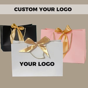 Sacchetti di carta con logo personalizzato Borse per la spesa boutique Abbigliamento Borsa per merce Borse al dettaglio Borsa regalo per feste Borse da sposa