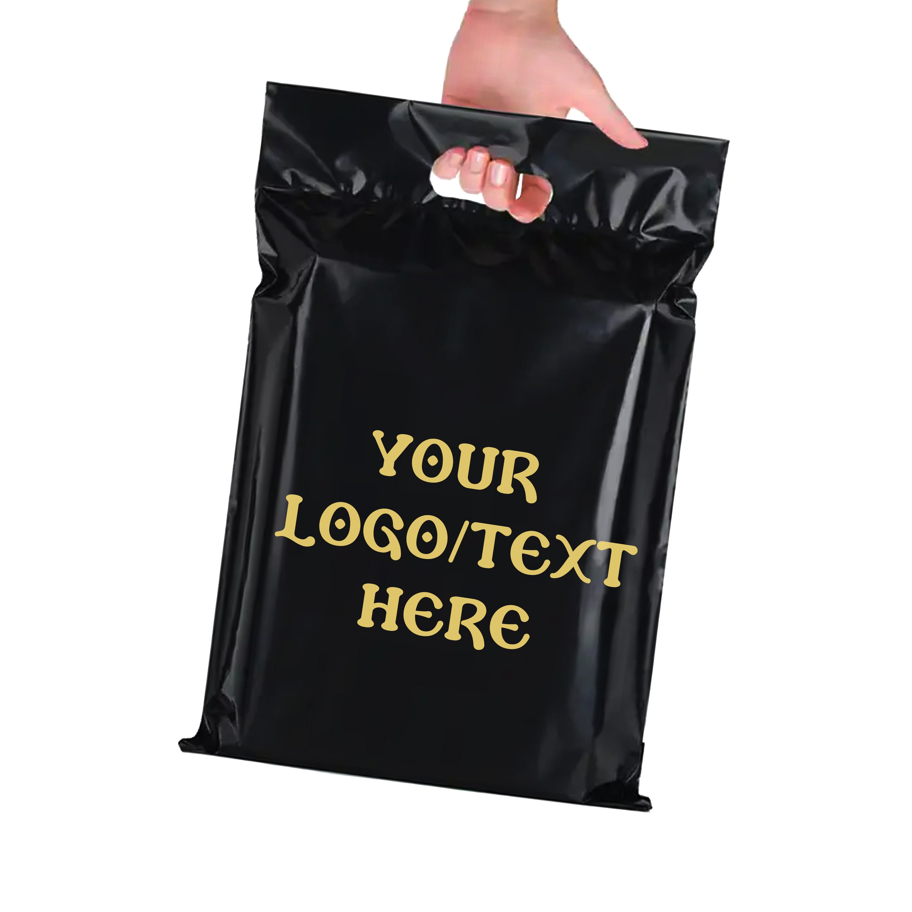Large Black Poly Mailers 14x19 Inches - 50 Pack Self-Seal Shipping Bags, Waterproof, For Small Business & Clothing